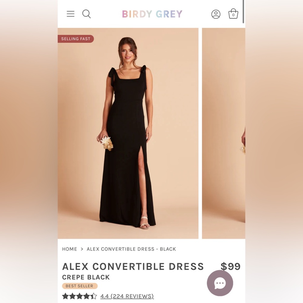 Birdy Grey Alex Convertible Crepe- Brand new never worn